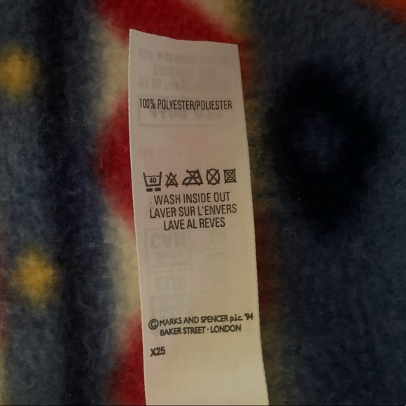 Marks & Spencer Aztec Sweater Fleece 1/4 Zip Pullover Size: 14 L-XL - Picture 4 of 5